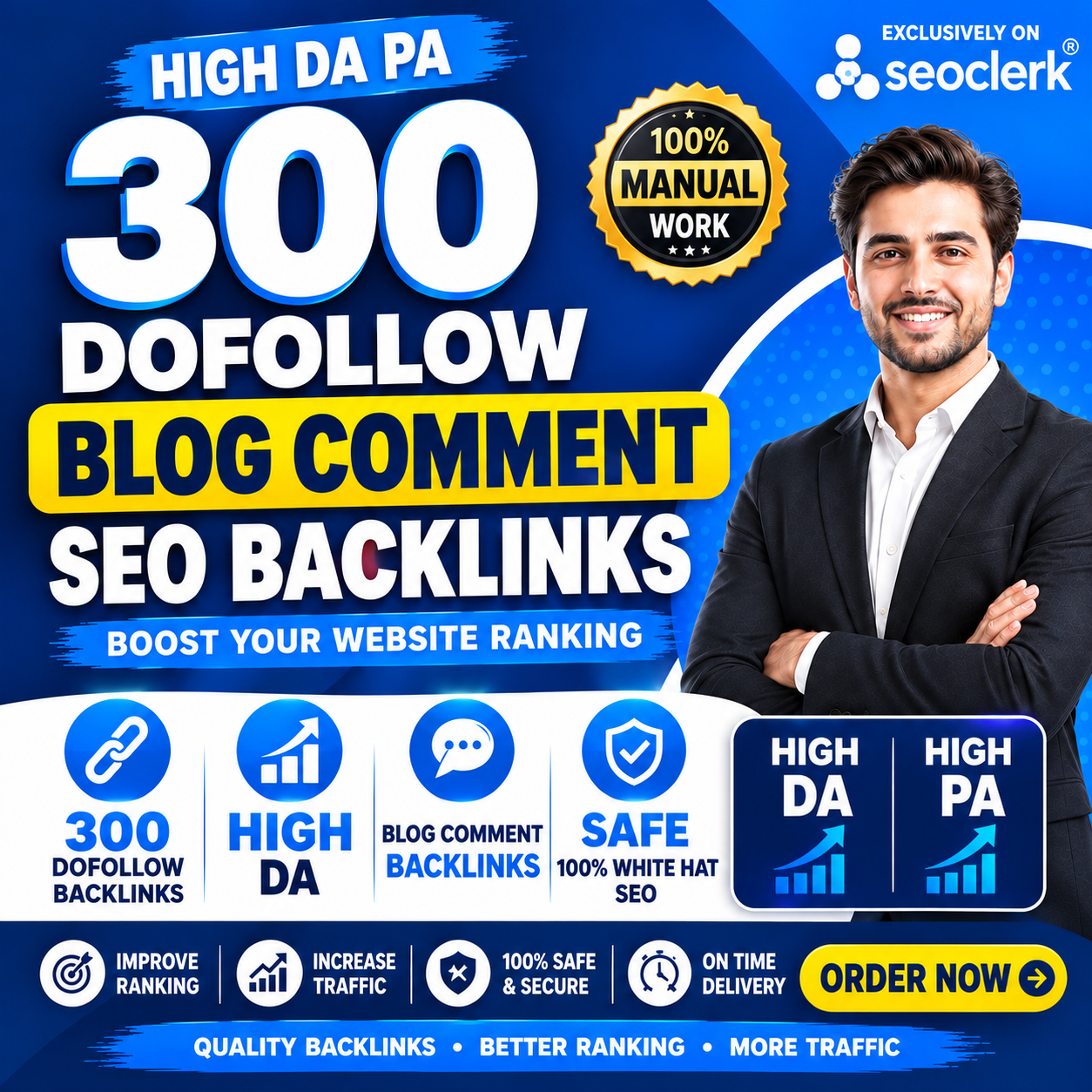 I will make 300 dofollow blog comment seo backlinks w...