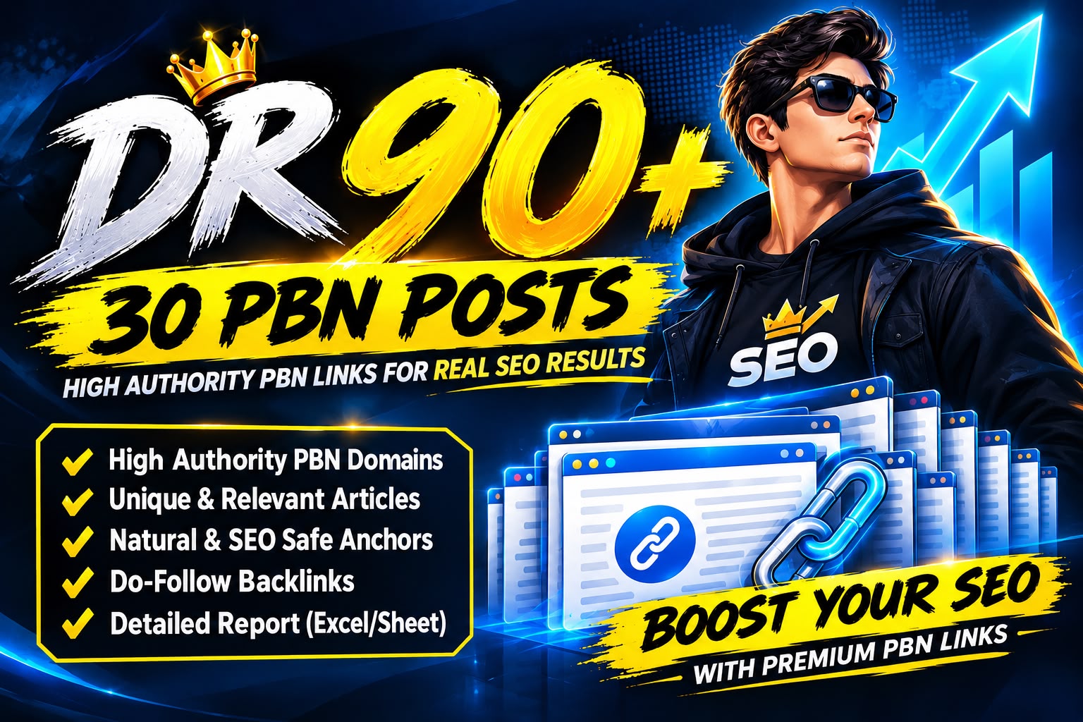 30 High Authority DR 90+ PBN Backlinks Premium PBN Po...