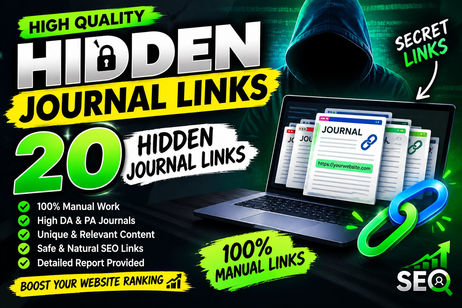 I Will Create 20 High Quality Hidden Journal Links Ma...