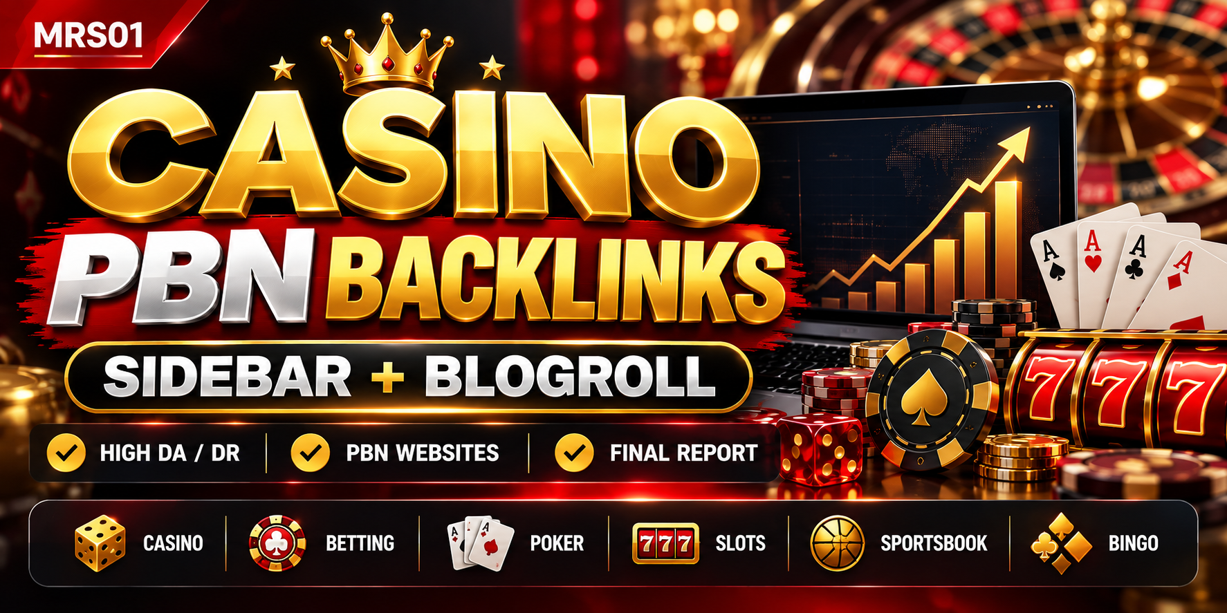 High DA/DR Casino PBN Sidebar & Blogroll Backlink...