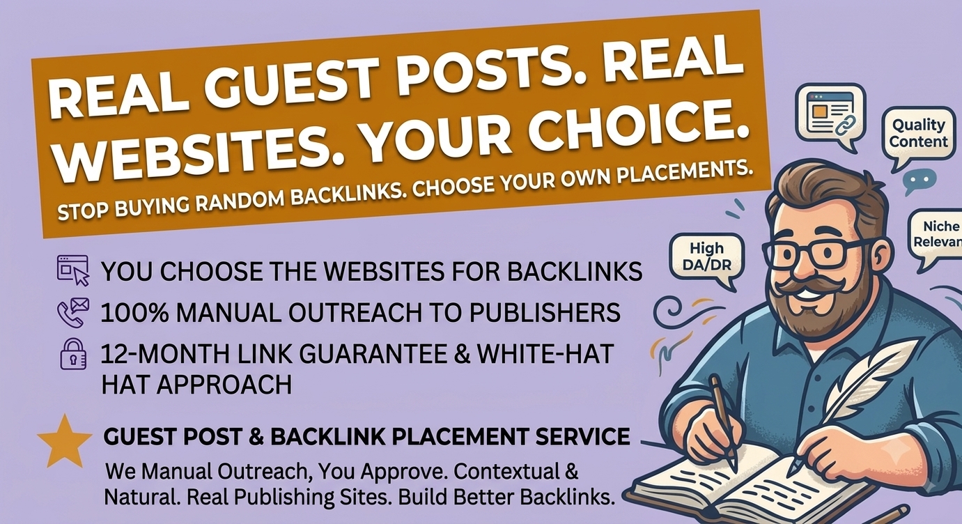 Real White-Hat Guest Posts/Niche Edit With Manual Out...