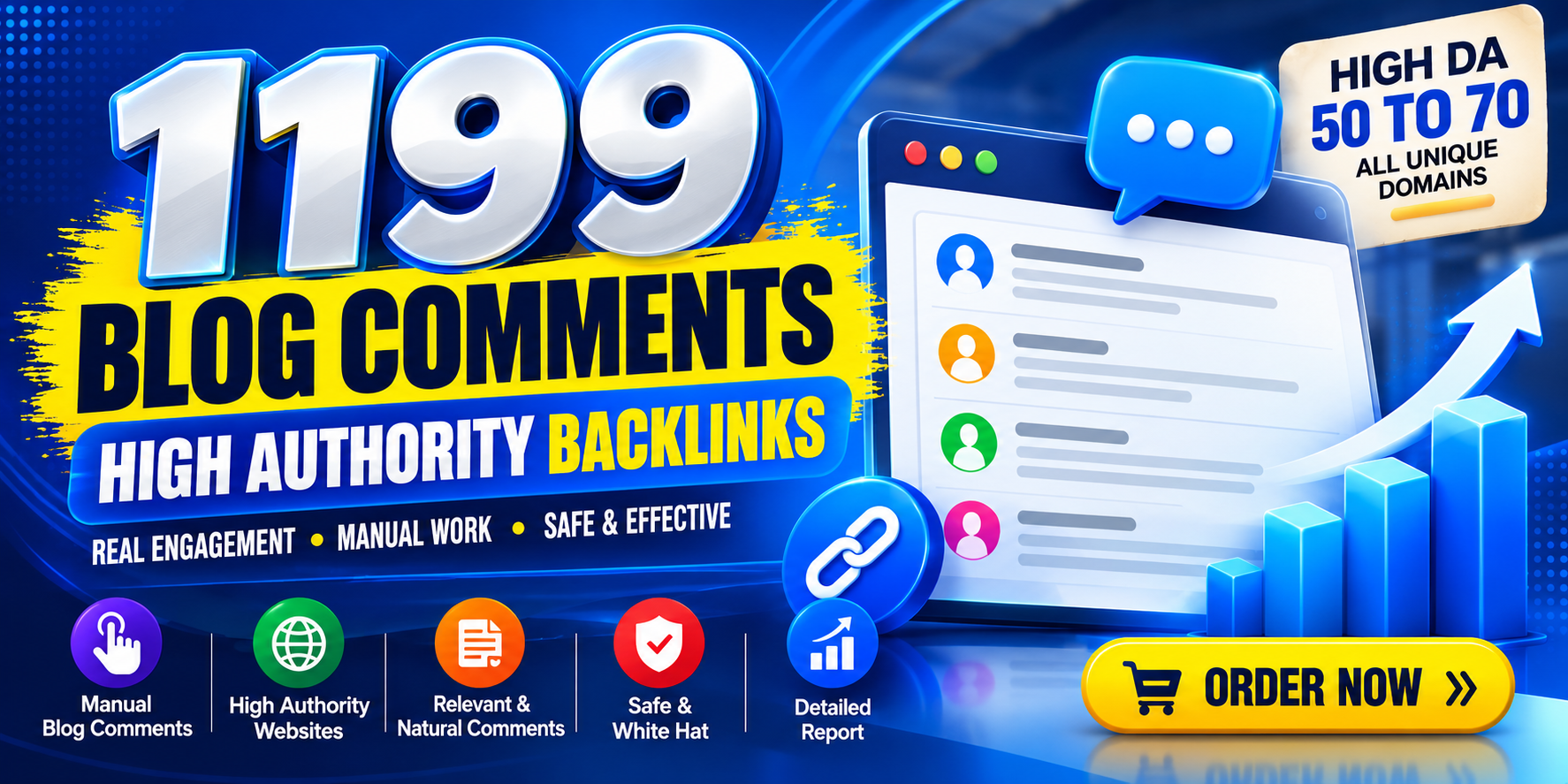 I Will Create 1199 Quality Blog Comment Backlinks fro...