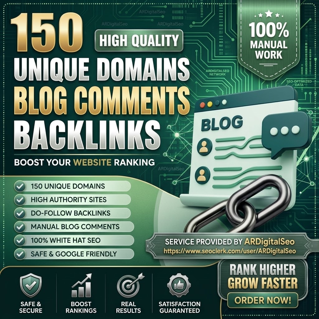 I will creat 150 unique domains blogcomments backlink...