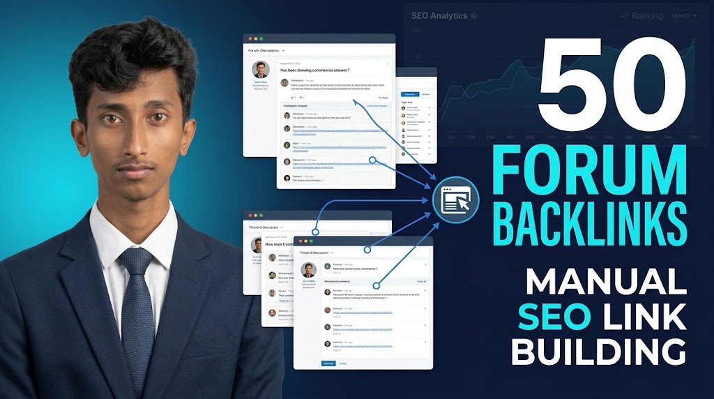 I will build 50 powerful manual forum backlinks for y...