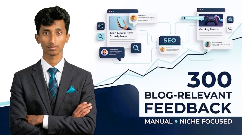 I will provide 300 genuine blog-relevant feedback com...