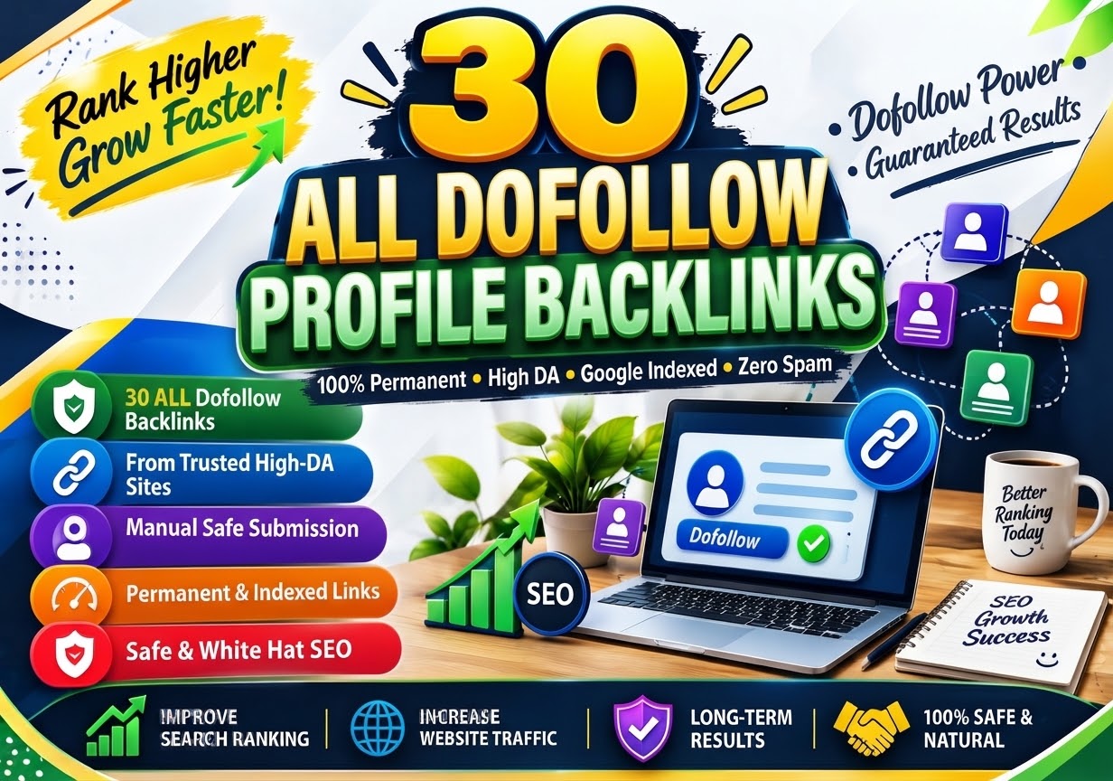 I will build 30 all dofollow powerful profile backlin...