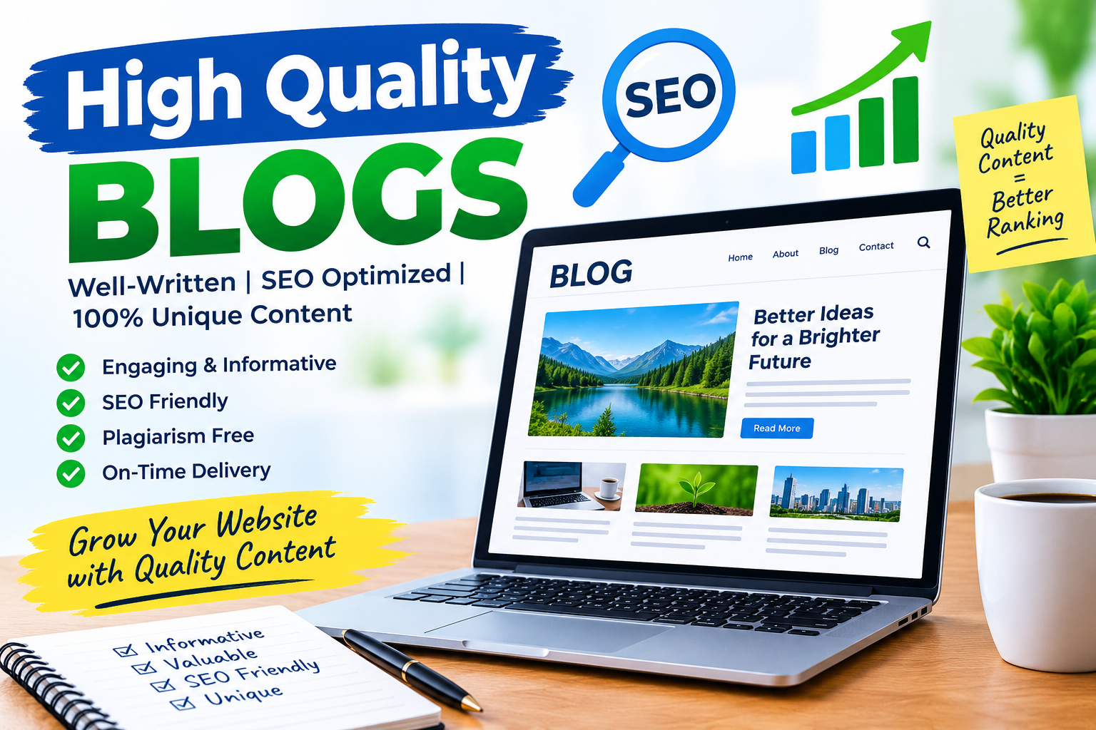20 High Quality Blog Posts SEO Optimized & 100 Un...