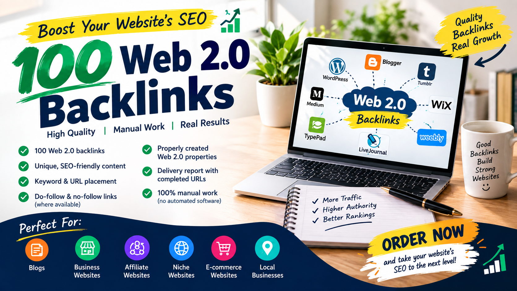 I Will Build 100 High Quality Web 2.0 Backlinks for Y...