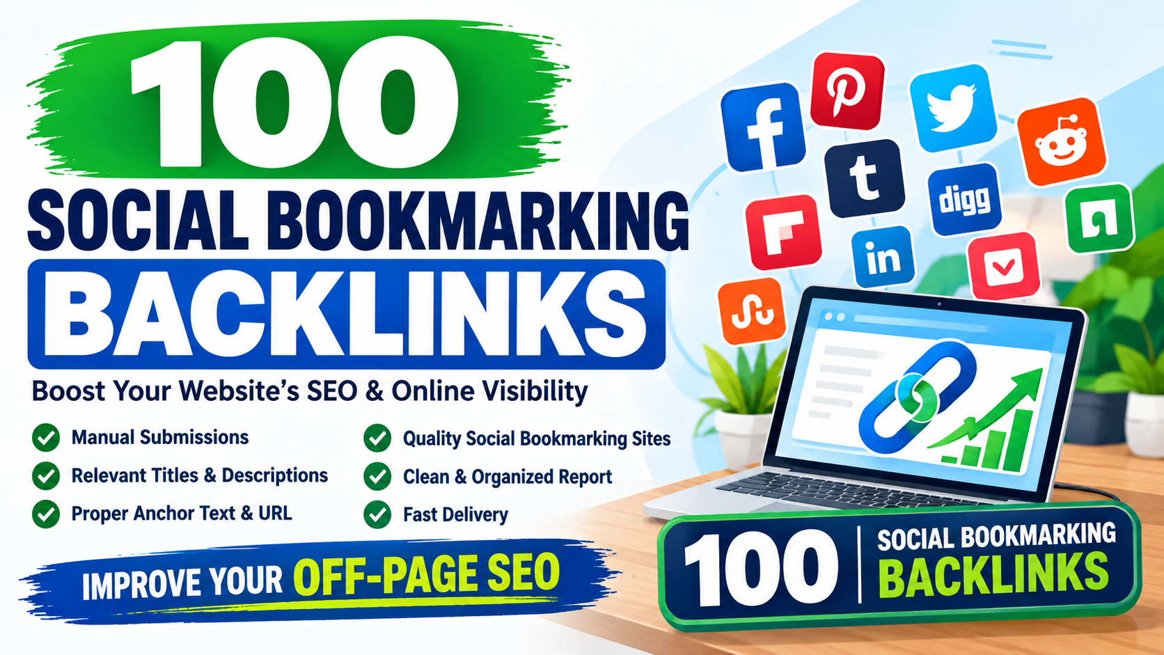 I will build high quality social bookmarking backlink...
