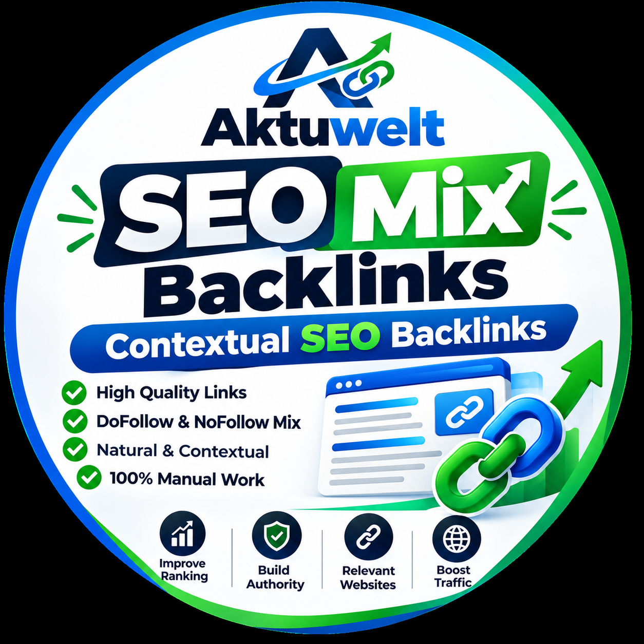 I will build contextual SEO mix backlinks for higher ...