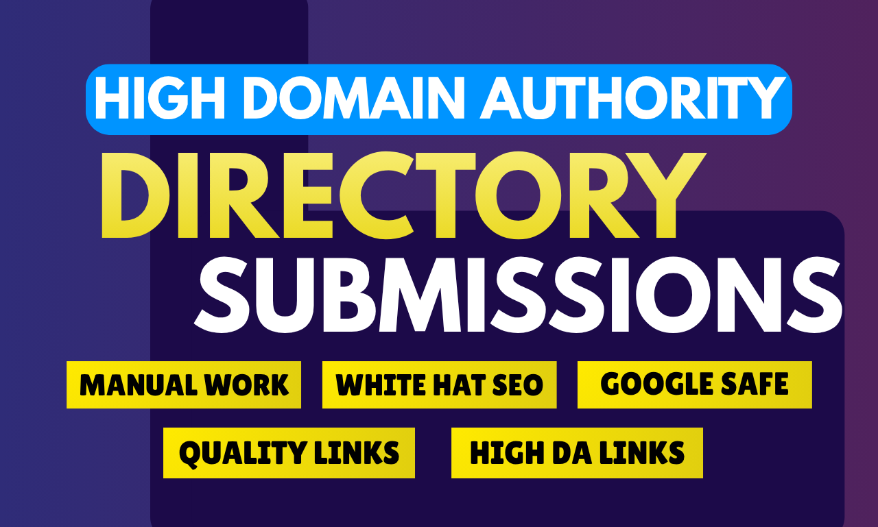I will Manually build 100 Dofollow Directory Submissi...