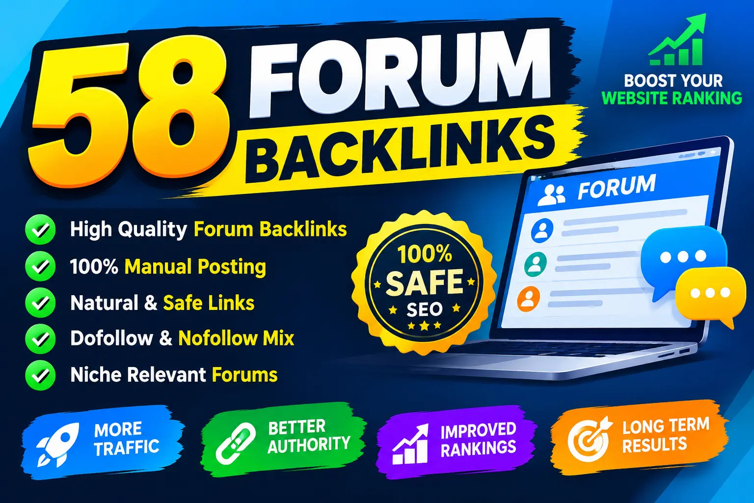I Will Build 58 High Quality Forum Backlinks Manually...
