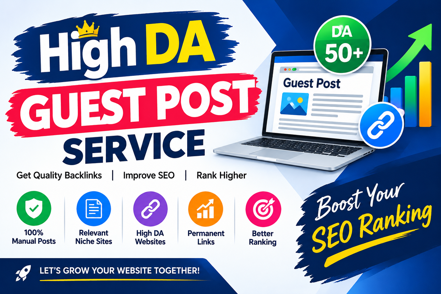 I Will Provide High DA Guest Post Backlinks to Improv...