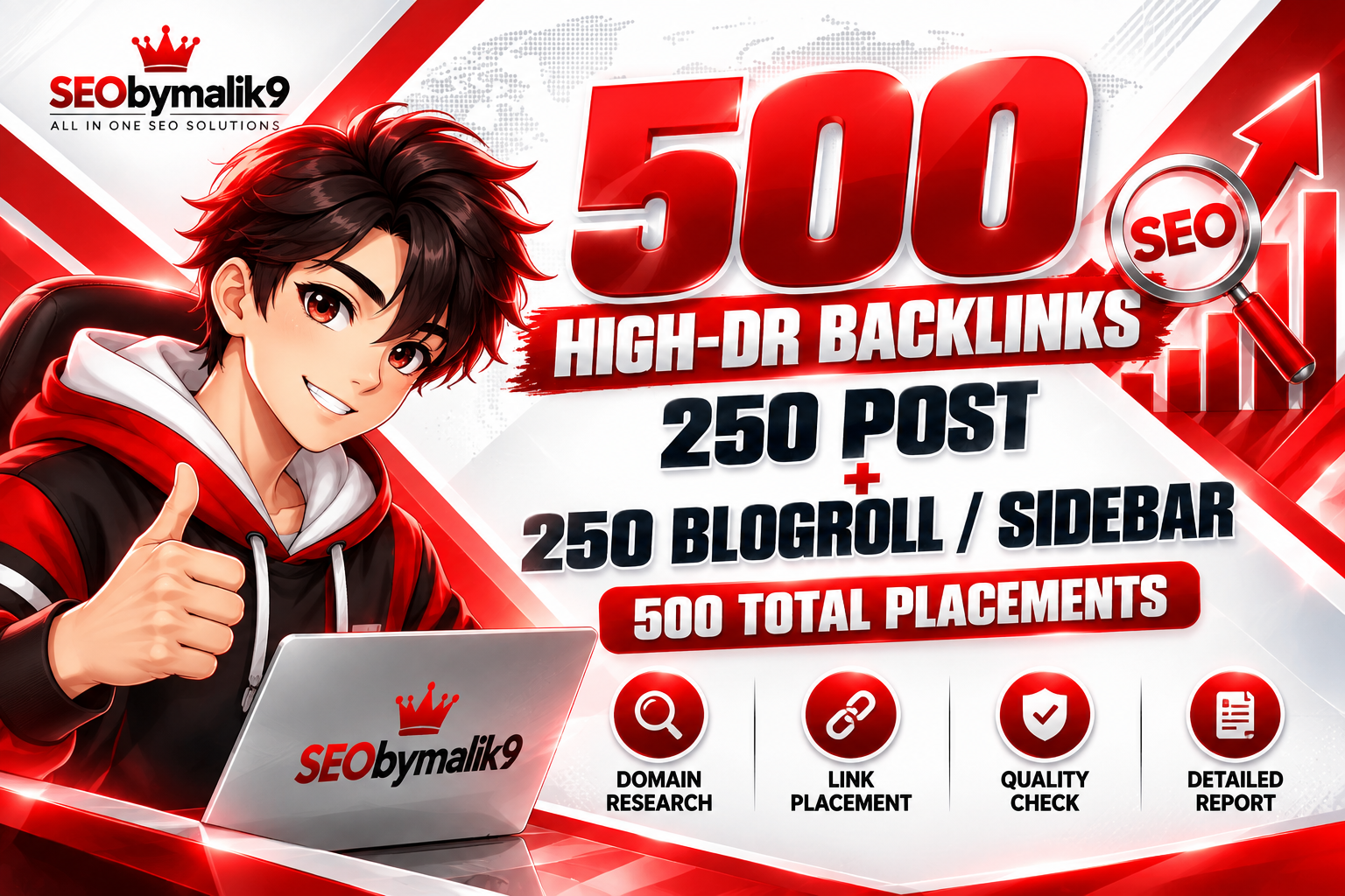 I Will Build 500 High DR Backlinks with 250 Contextua...