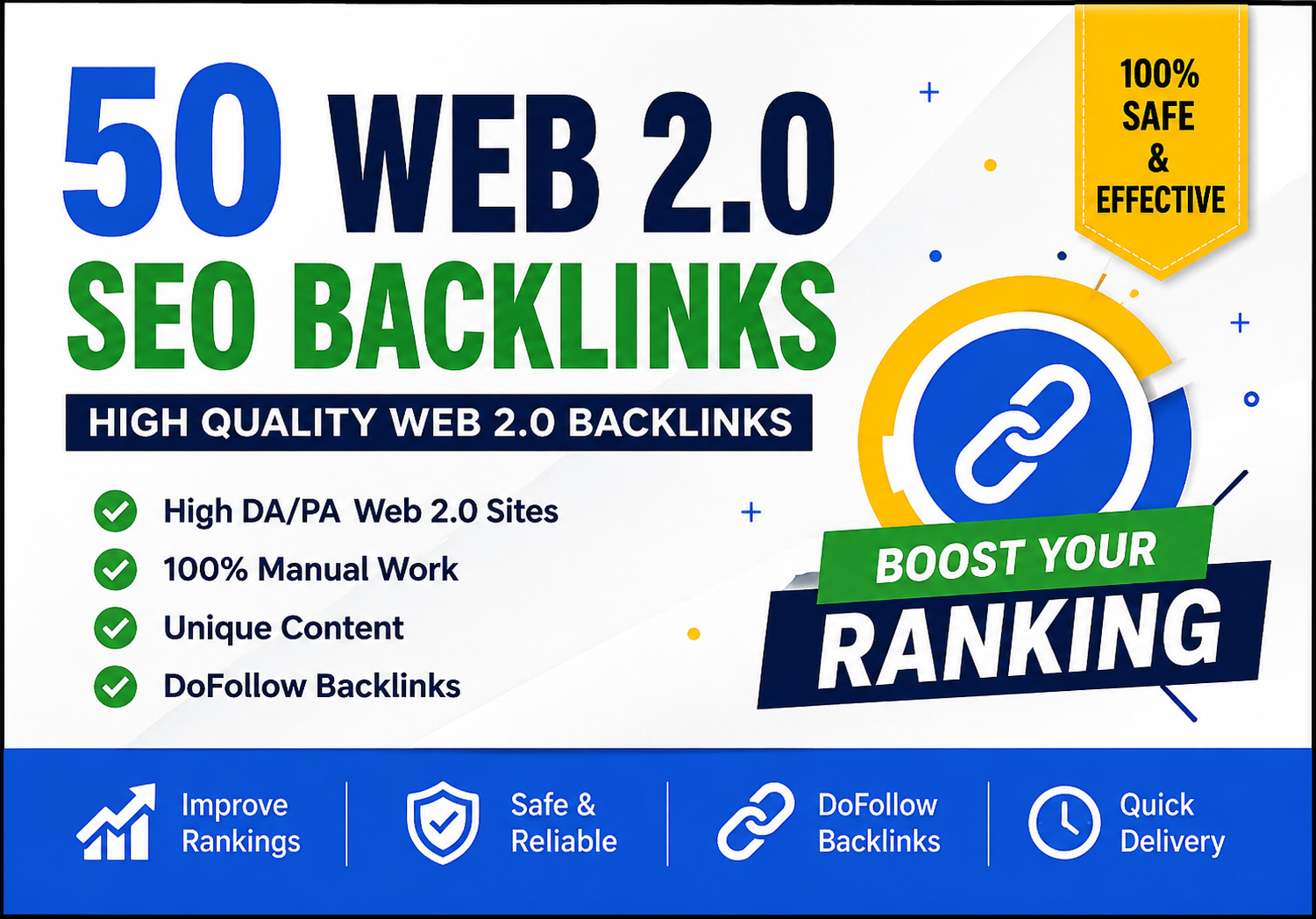 Give you 50 Web 2.0 backlinks for SEO and website aut...