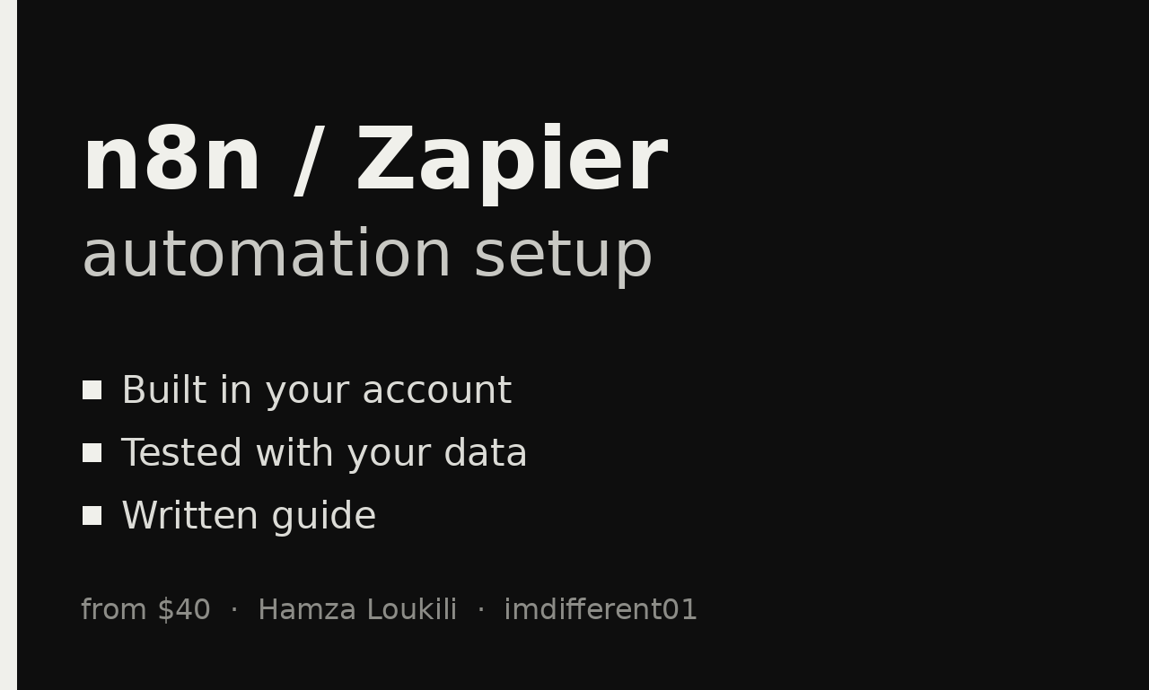 build and test an n8n or Zapier automation for your b...
