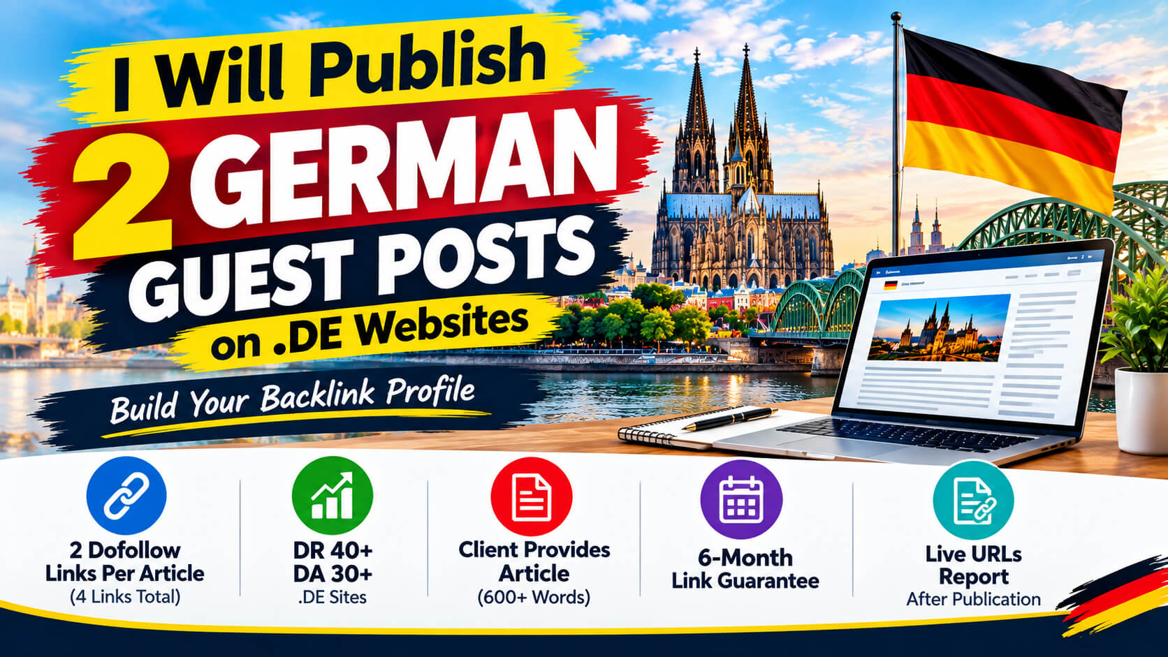 I Will Publish 2 German Guest Posts on. DE Websites w...