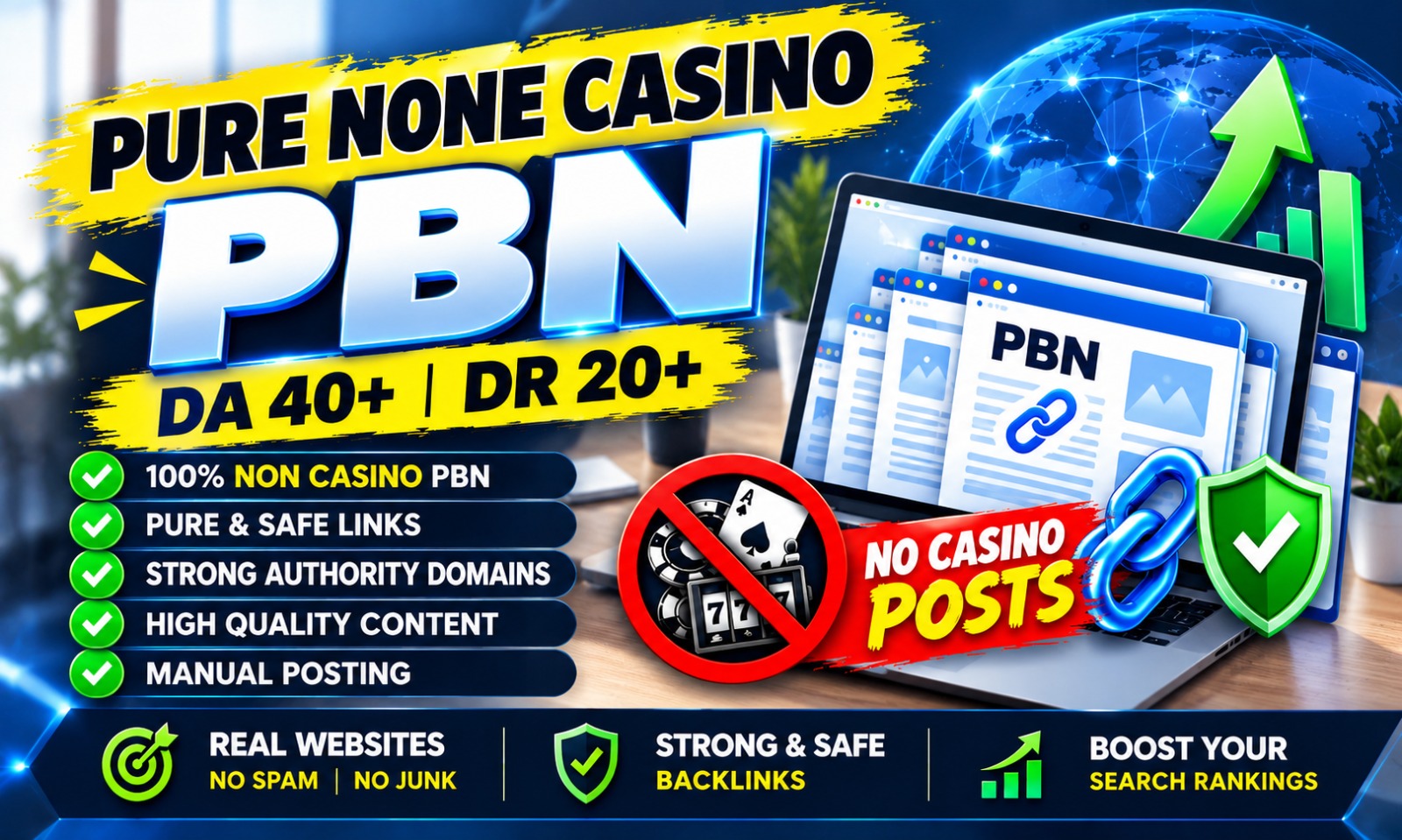 Get 50 PBN On DA 40+ DR 20+ And Get Pure Non Casino D...