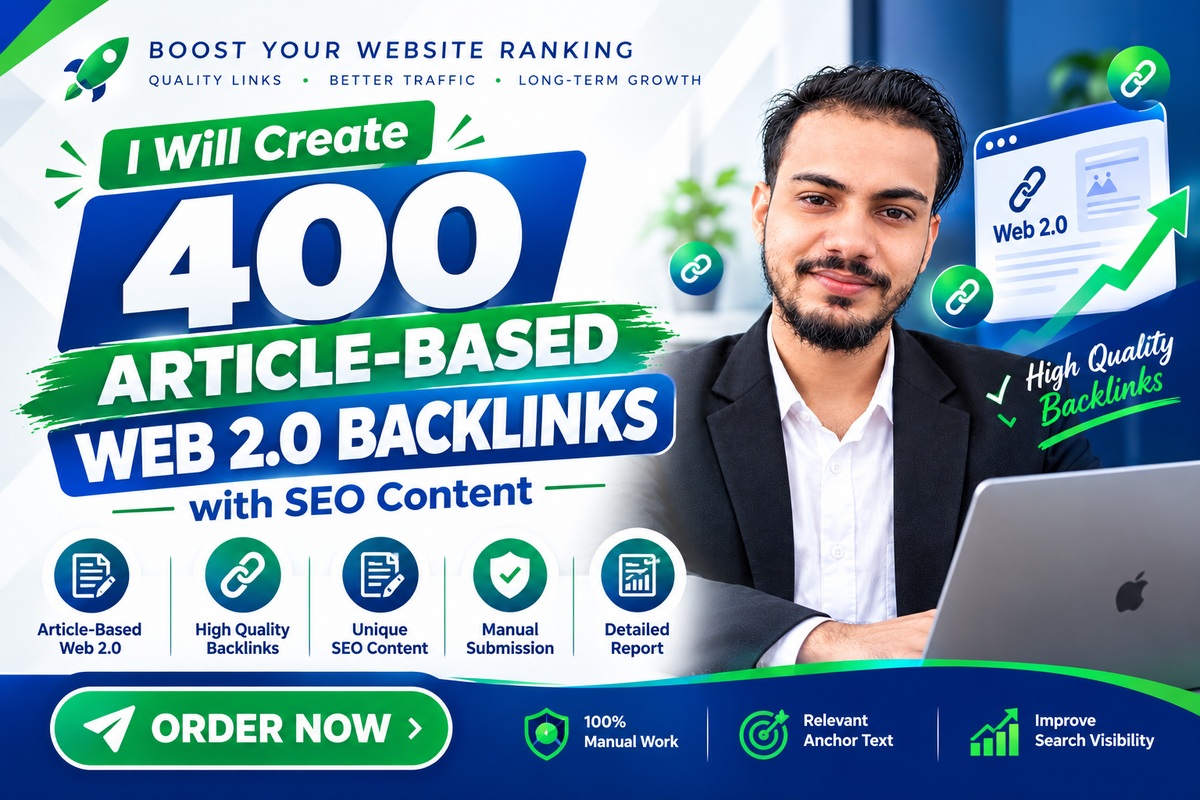 I Will Create 400 Article-Based Web 2.0 Backlinks wit...