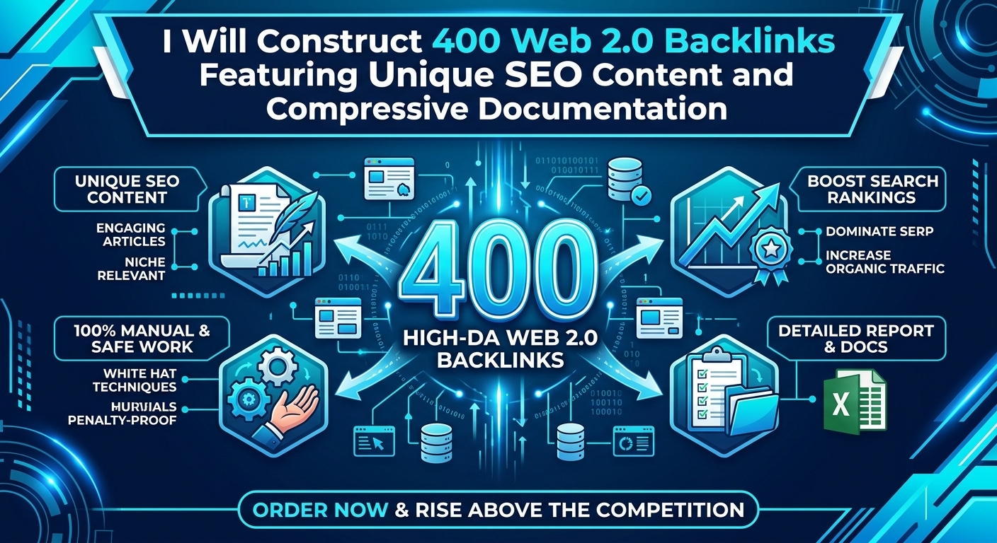 I Will Construct 400 Web 2.0 Backlinks Featuring Uniq...