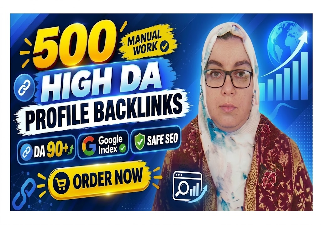 I will do high DA manual profile backlinks for top Go...