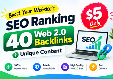 I will build 40 permanent Web 2.0 backlinks for high ...