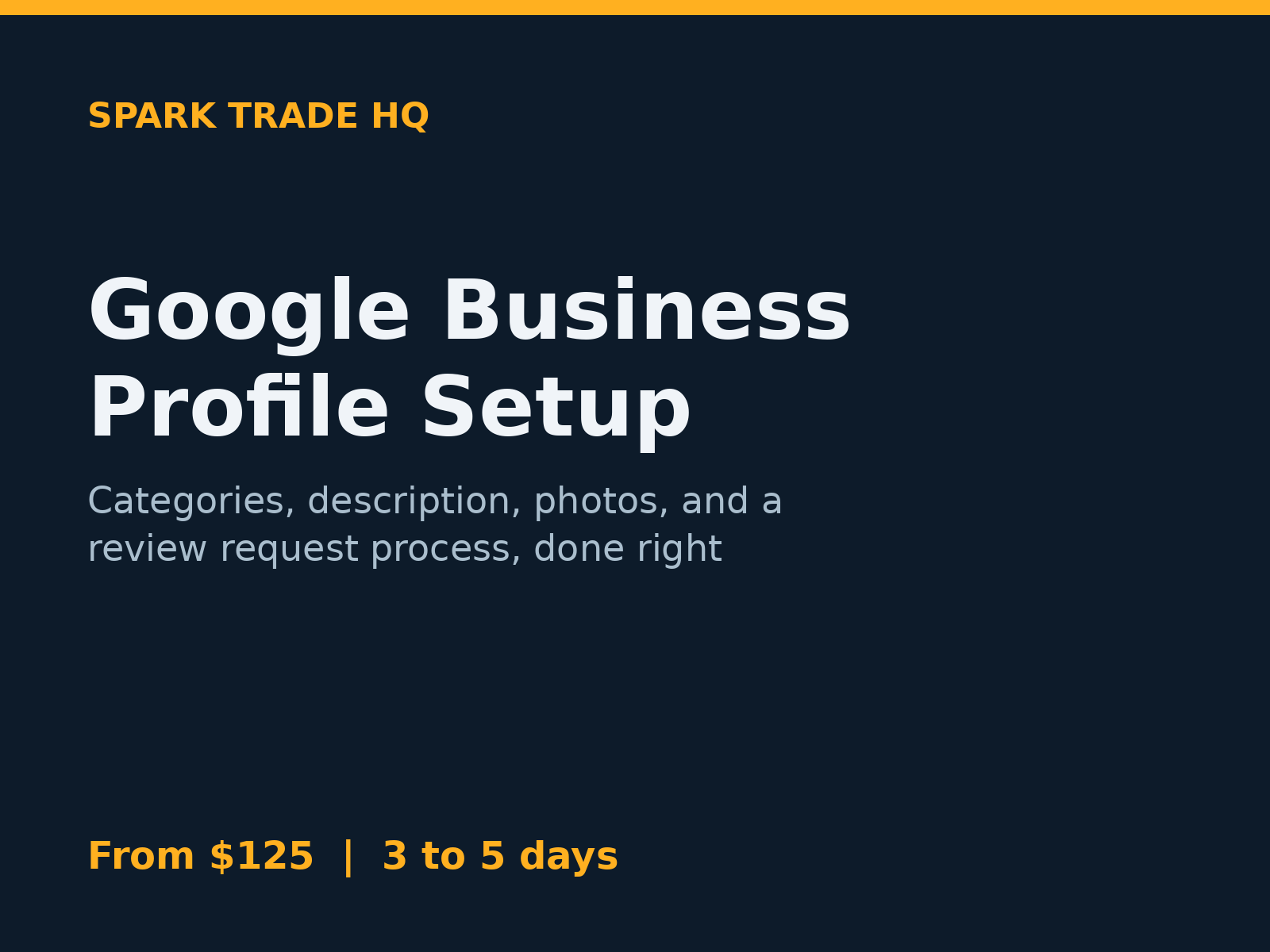 Google Business Profile Setup and Optimization