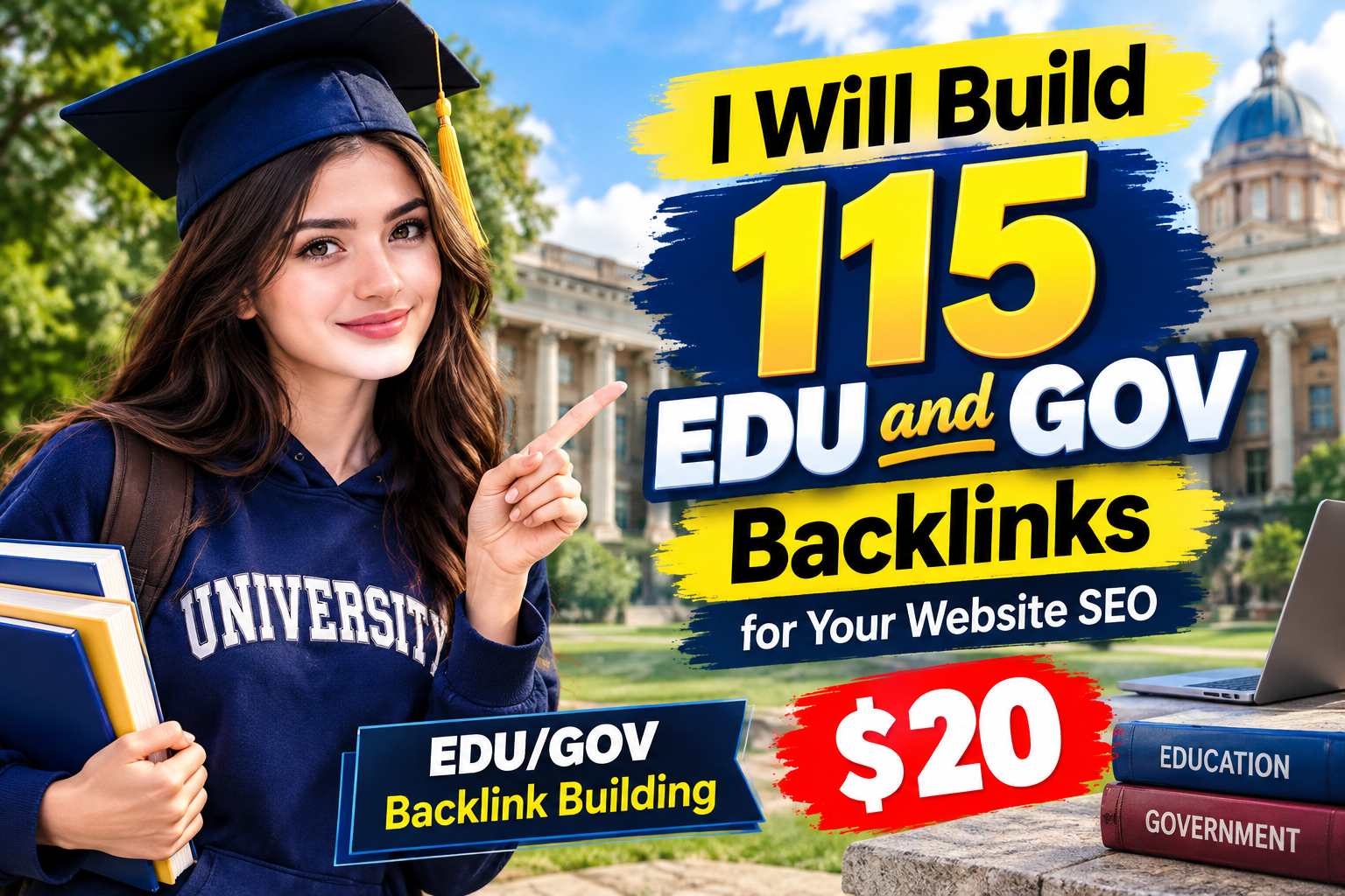 I Will Build 115 EDU and GOV Backlinks for Your Websi...