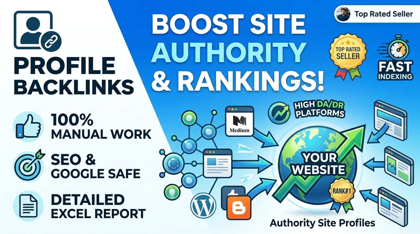 I will create 50 Plus High DA Profile Backlinks for T...