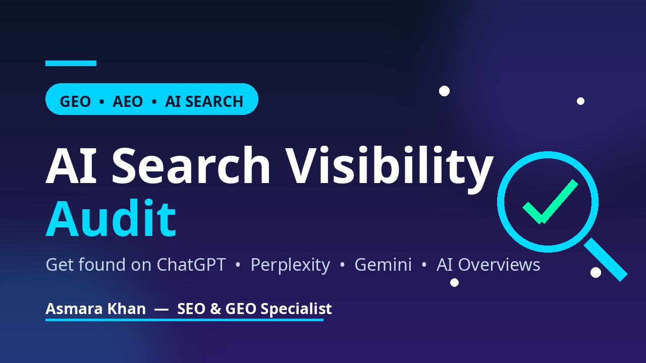 I Will Audit Your Website for GEO, AEO and AI Search...