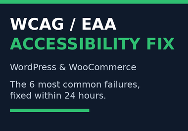 I will fix WCAG / EAA accessibility issues on your Wo...