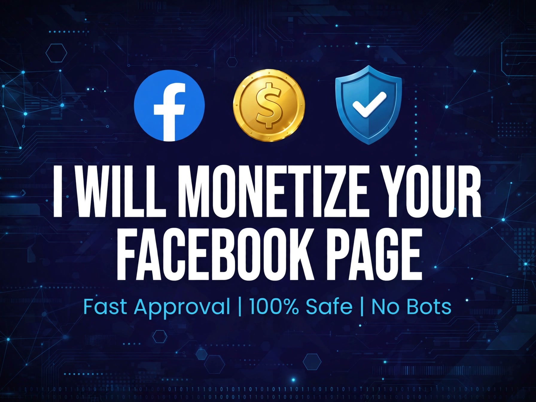 I will get your FB page monetized and approval-ready