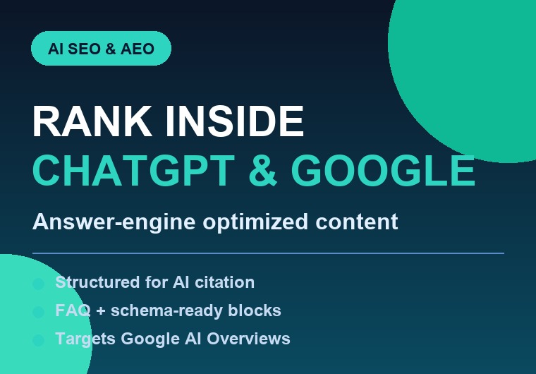 I will make your content rank in ChatGPT and Google A...