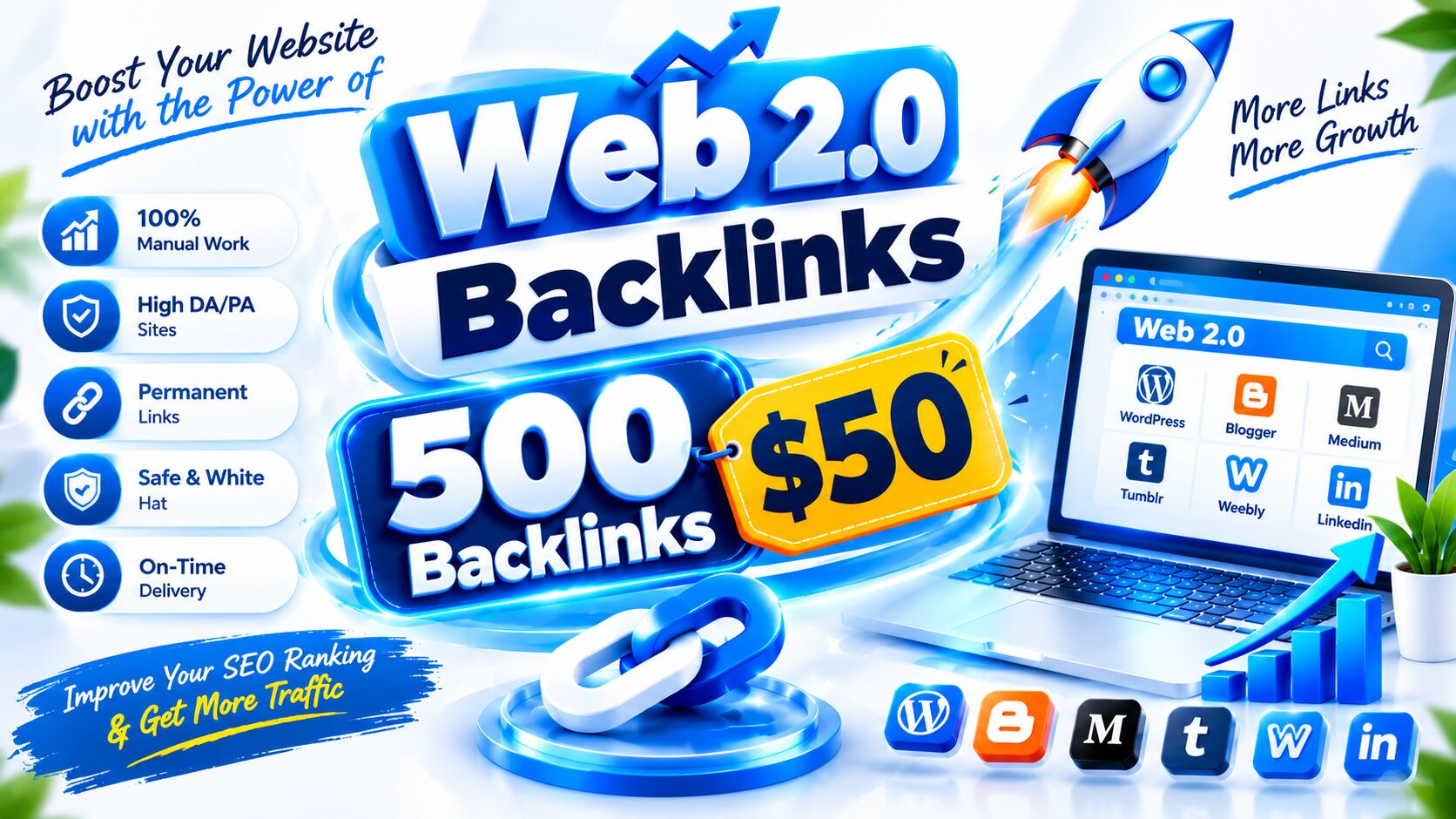 I will create 500 high quality Web 2.0 backlinks for ...