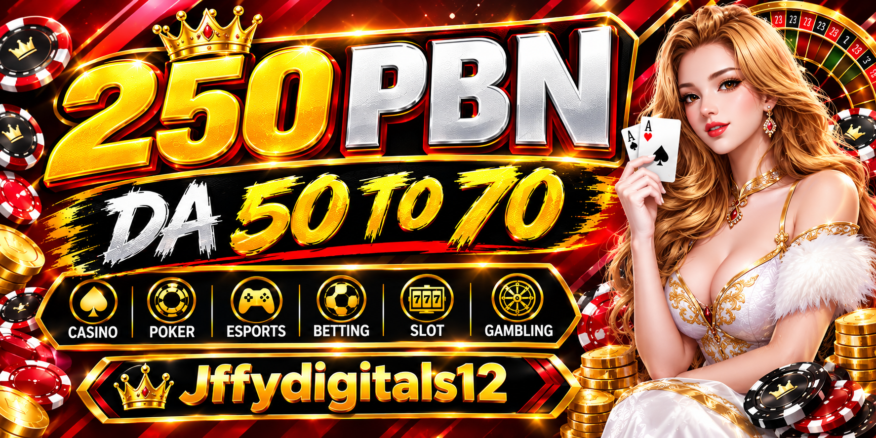 Get 250 PBN Backlinks for Casino, Poker, Slots &amp...