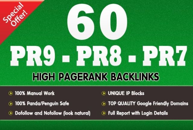 60+ PR9 High Pagerank Quality Backlinks from Authorit...