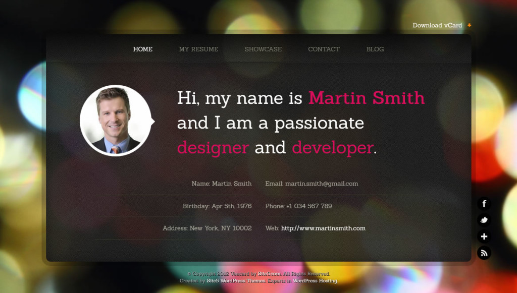 Internet business card