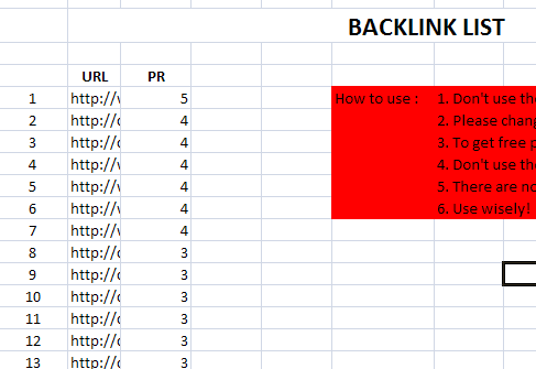 I will give you 50 website list PR 1 to 9 commentable...