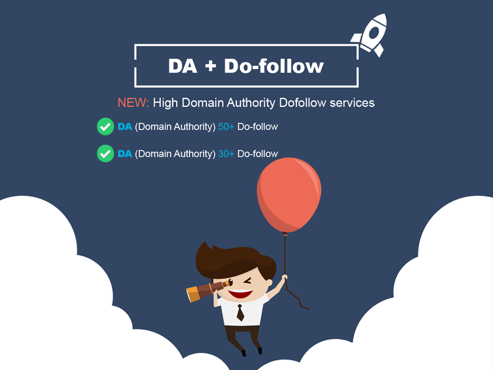 DA 50+, 30+ both are Do-follow backlinks
