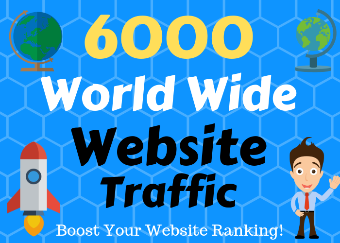 6000 Human traffic to your web or blog site. Get Adse...