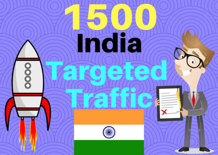 1500 INDIA TARGETED Human traffic to your web or blog...