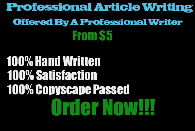 I will professionally Write A 600 Word Unique SEO Art...