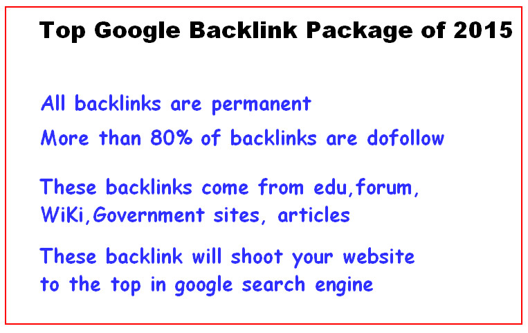 Permanent Google Raking Package Higher PR Backlinks P...