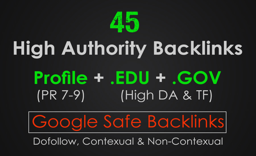 50 High PR Profile. EDU. GOV Backlinks From Authority...