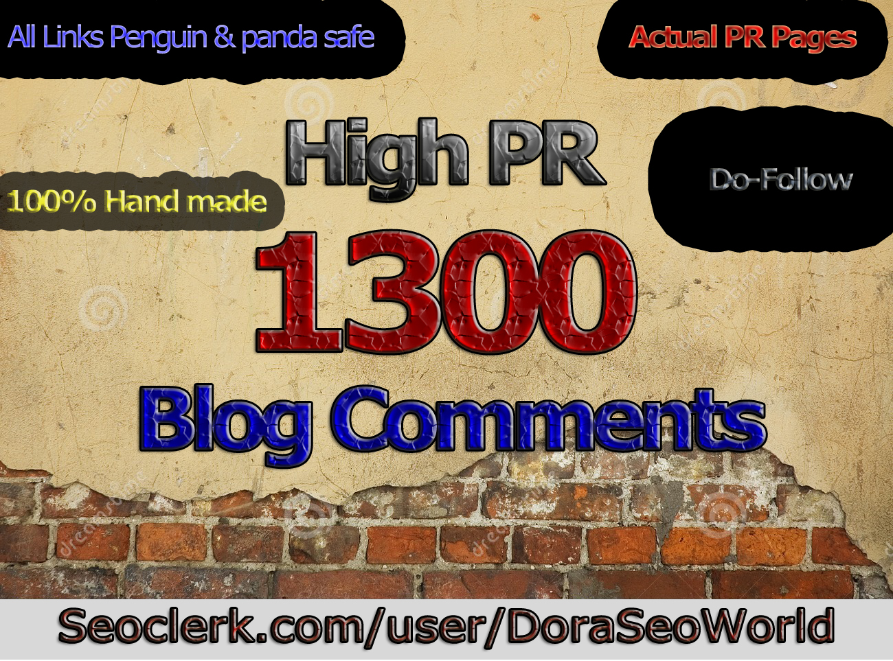 Create 1300 High DA PA Dofollow Blog Comment Backlink...