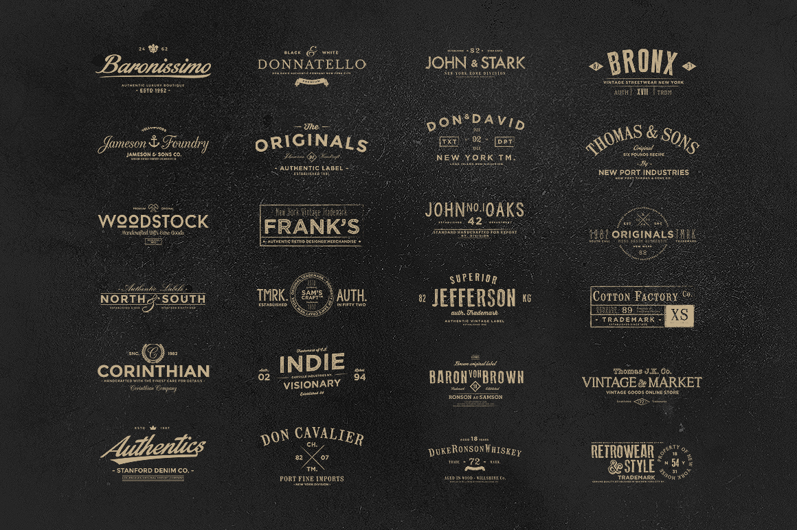deliver more than 1000 Logo & Badge Type Vintage ...