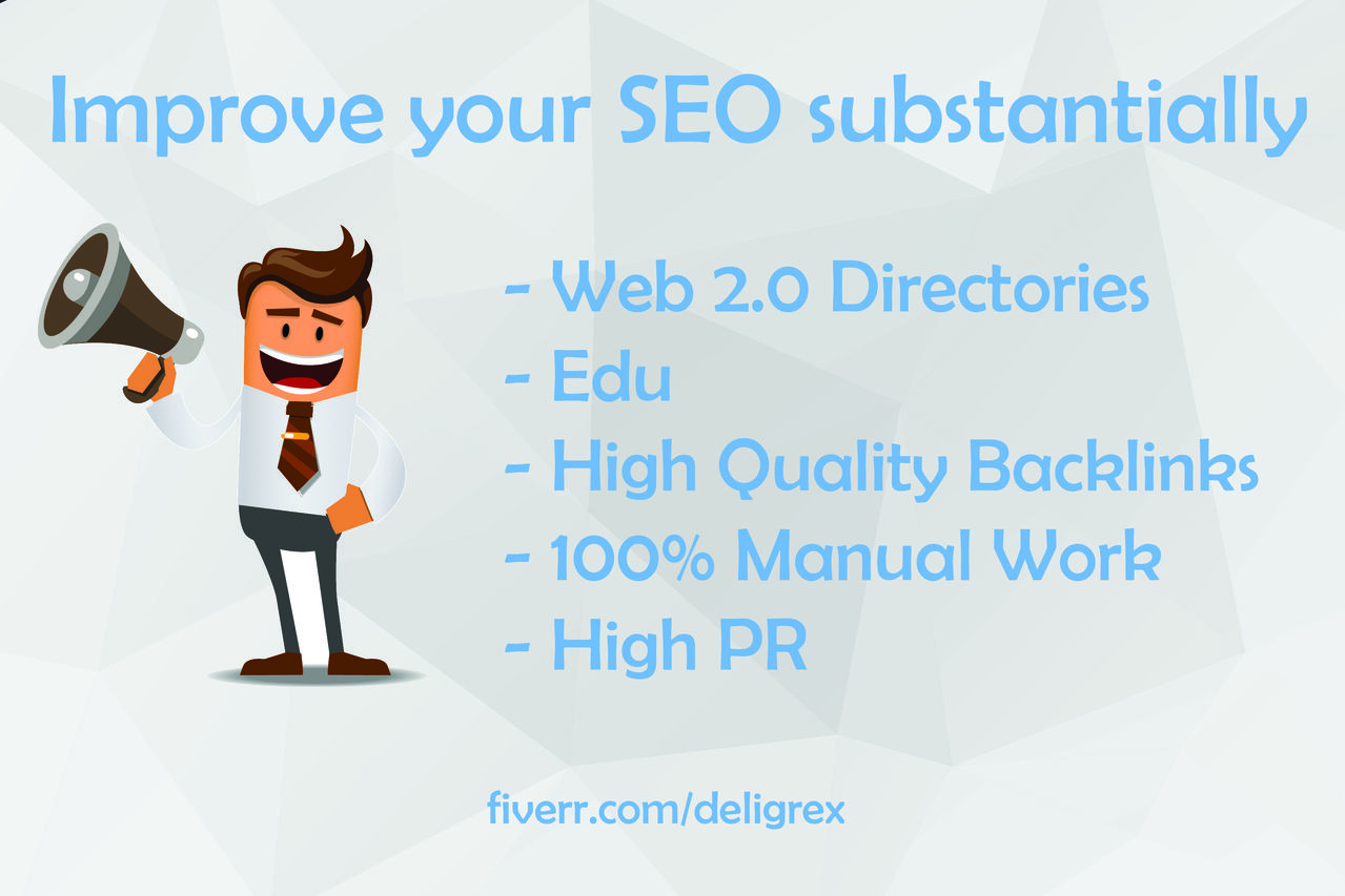I will substantially improve your Seo with 35 web 2.0...