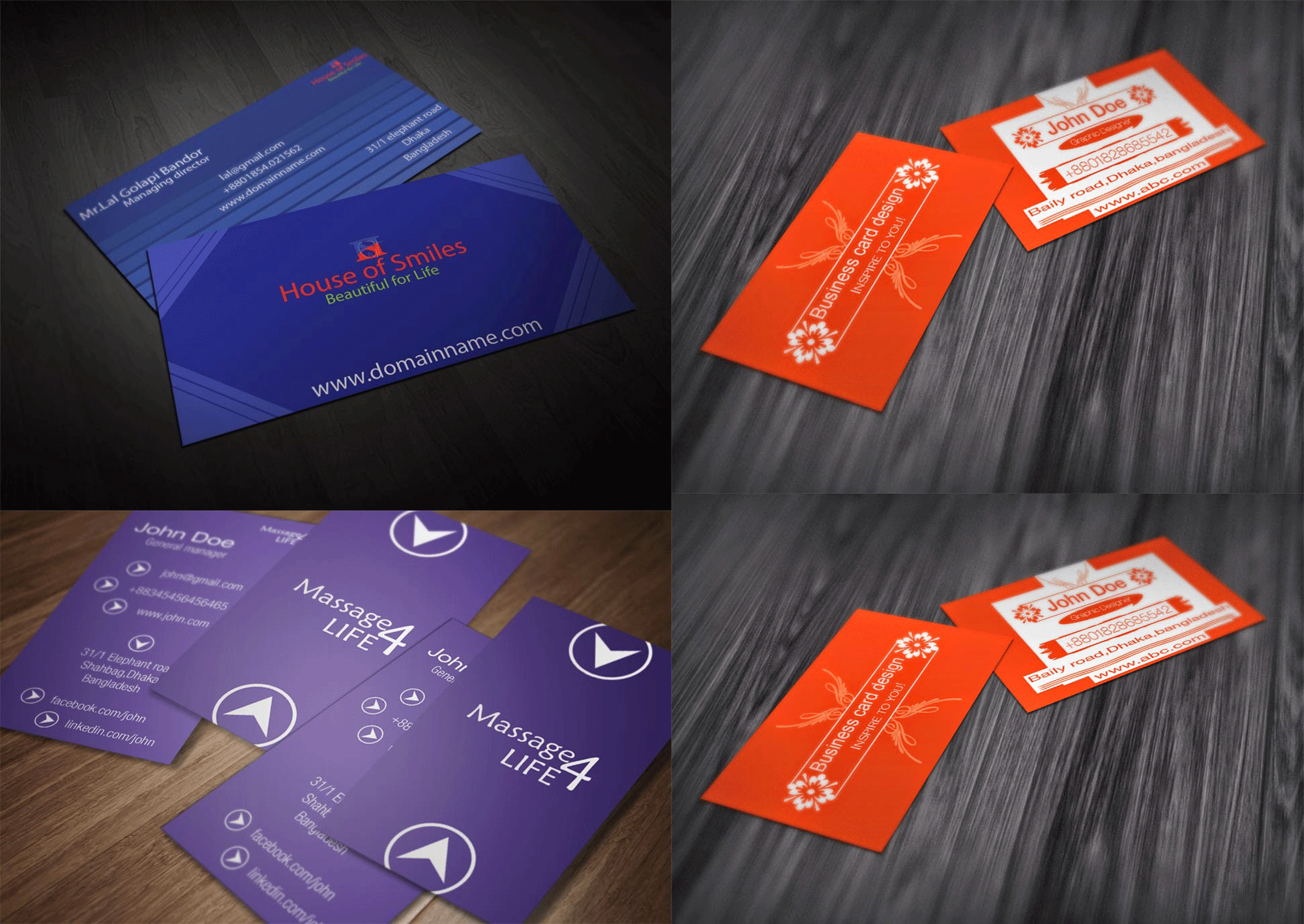 design one or double sided business card