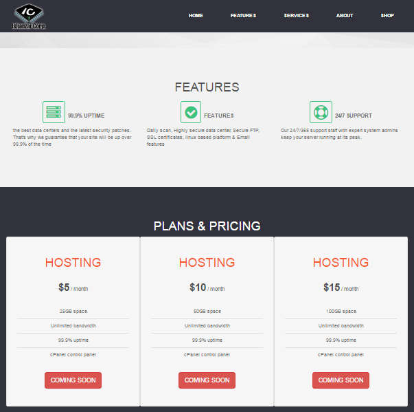 Coming Soon Cheap web hosting service