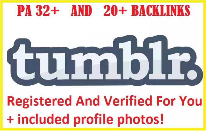 Get 5 Expired Tumblr PA32 With 50+ Backlinks Register...
